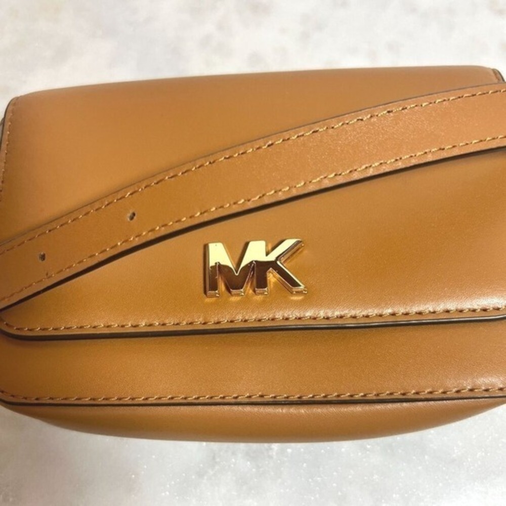 Michael‎ Kors Waist Belt Bag Fanny Pack Purse Tan Leather 40" Purse Wallet Logo